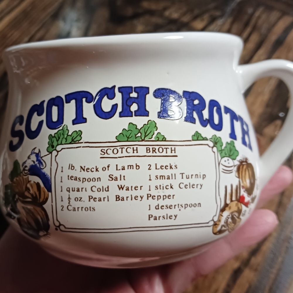 Vintage Scotch Broth Recipe Mug